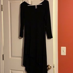 Black asymmetrical dress